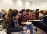 Visita de estudiantes del liceo de Nuevo Berlín.